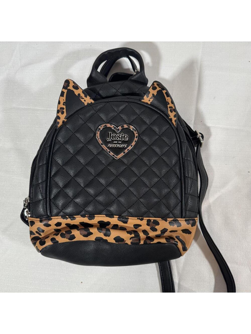 Riverdale Josie & The Pussycats Mini Backpack Leopard Quilted Cat Ears Handles